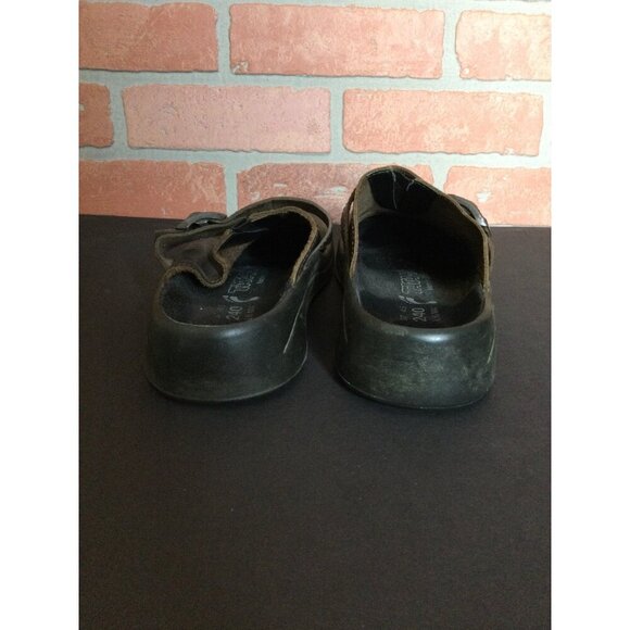 Tatami By Birkenstock Brown Leather Slip-On Clogs Adjustable Straps Size 37 US 6 - Picture 5 of 9